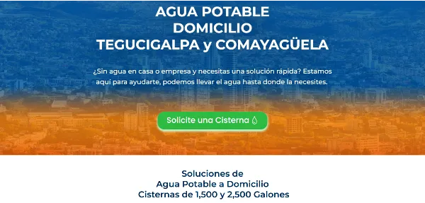 Pipas y cisternas de agua a domicilio Tegucigalpa